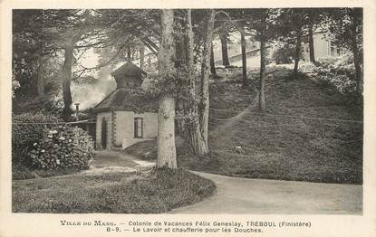 / CPA FRANCE 29 "Ville du Mans, colonie de vacances Felix Geneslay, Treboul, le lavoir et chaufferie pour les douches"