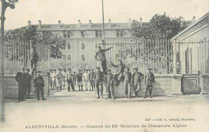 CPA FRANCE 73 " Albertville, Caserne du 22ème Bataillon de Chasseurs Alpins"