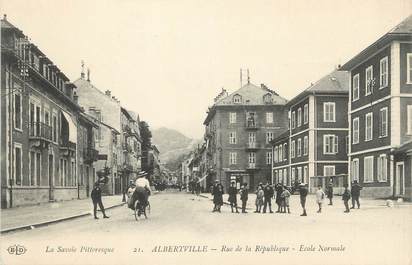 CPA FRANCE 73 " Albertville, Ecole normale Rue de la République"