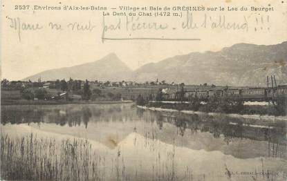 CPA FRANCE 73 "Grésines, Le village sur le Lac du Bourget"
