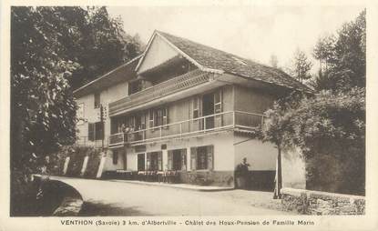 CPA FRANCE 73 " Venthon, Châlet des Houx, Pension de Famille Marin"