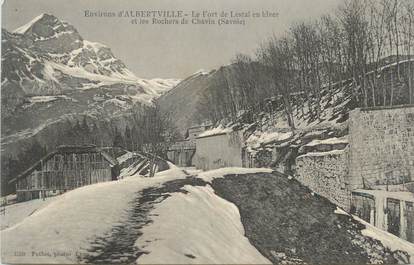 CPA FRANCE 73 " Le Fort de Lestal en Hiver et les Rochers de Chavin"