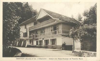 CPA FRANCE 73 " Venthon, Châlet des Houx, Pension de Famille Marin"