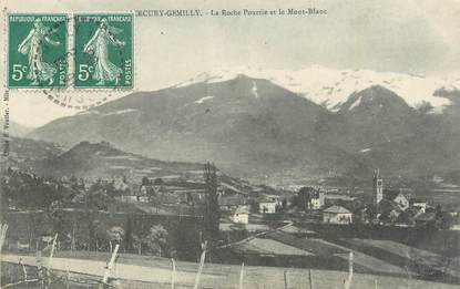 CPA FRANCE 73 " Mercury - Gemilly, La Roche Pourrie et le Mont Blanc"
