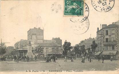 CPA FRANCE 92 "Asnières, La Place Voltaire"