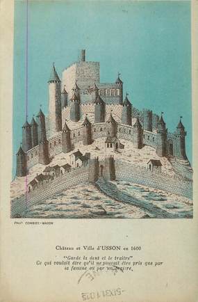 / CPA FRANCE 63 "Château et ville d'Usson en 1600"