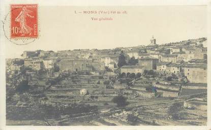 CPA FRANCE 83 "Mons, vue générale"