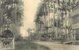 RARE CPA GUYANE " Cayenne, Rue Lalouette, Place des Palmistes"