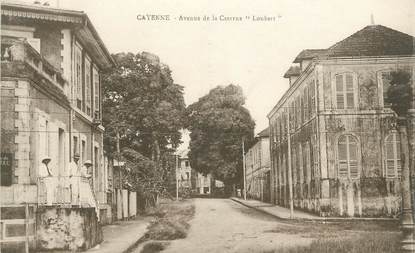 CPA GUYANE " Cayenne, Avenue de la Caserne Loubert"