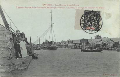 CPA GUYANE " Cayenne, Canal Laussat à marée haute"