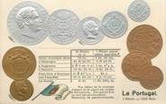 Theme CPA ARGENT MONNAIE "Le Portugal"/ Carte en relief