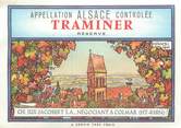 Illustrateur CPA / ETIQUETTE / ILLUSTRATEUR HANSI "Traminer Réserve en Alsace"