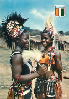 CPSM AFRIQUE NU "Petites danseuses Guérés"