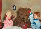 Theme CPSM SERIE TV ENFANT " Bonne Nuit les Petits, Nounours Nicolas et Primprenelle téléphonant"