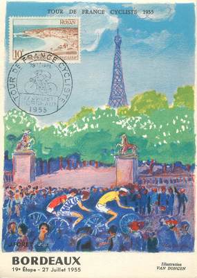 CPSM CYCLISME " Bordeaux, Tour de France Cycliste 1955, 19ème étape 27 juillet 1955"