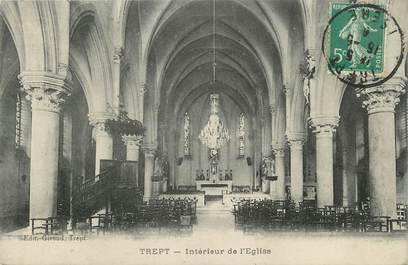 CPA FRANCE 38 "Trept, Intérieur de l'église"