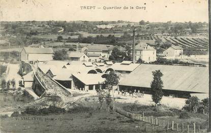 CPA FRANCE 38 "Trept, Quartier de la Gare'