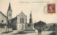 38 Isere CPA FRANCE 38 "Porcieu, Place du Monument aux morts et l'église"