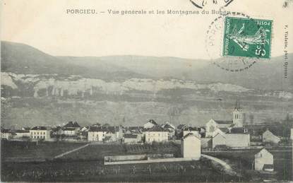 CPA FRANCE 38 "Porcieu, Vue générale et les Montagnes du Bugey"