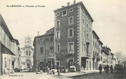 CPA FRANCE 30 "Saint Ambroix, Placette et Temple"