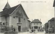 38 Isere CPA FRANCE 38 "Apprieu, L'église et l'Hôtel des Postes"