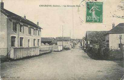 CPA FRANCE 38 " Chabons, La Grande Rue"