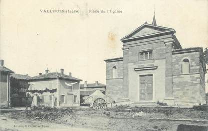 CPA FRANCE 38 " Valencin, Place de l'église"