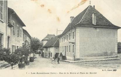 CPA FRANCE 38 " Les Avenières, Rue de la Mairie et Place du Marché"