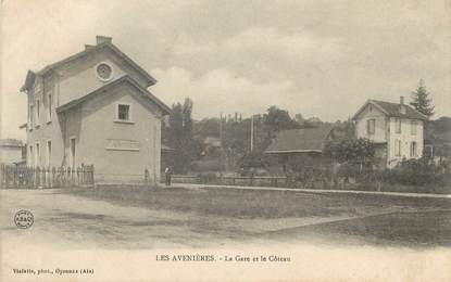 CPA FRANCE 38 " Les Avenières, La Gare et le Côteau"