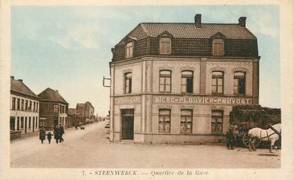 / CPA FRANCE 59 "Steenwerck, quartier de la gare"