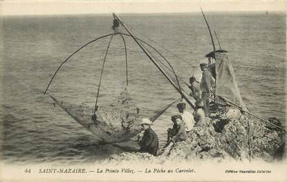 CPA FRANCE 44 "Saint Nazaire, la pointe Villez, la Pêche au Carrelet"