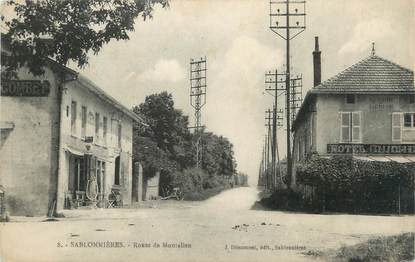CPA FRANCE 38 "Sablonnières, Route de Montalieu"