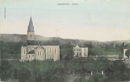 CPA FRANCE 38 "Charette, L'église"