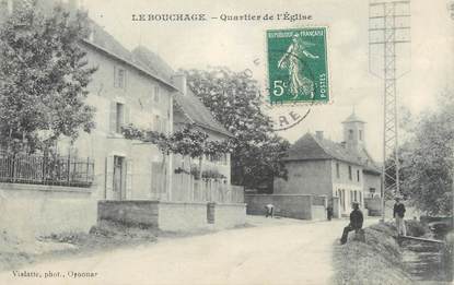 CPA FRANCE 38 "Le Bouchage, Quartier de l'église"