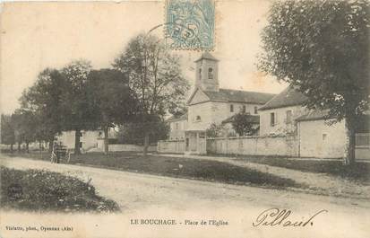 CPA FRANCE 38 "Le Bouchage, Place de l'église"