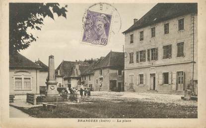 CPA FRANCE 38 "Brangues, La place"