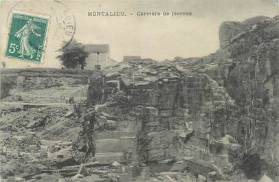 CPA FRANCE 38 "Montalieu, Carrière de pierres"