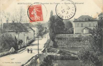 CPA FRANCE 38 "Montalieu, Le Quartier du Furon Route de Morestel"