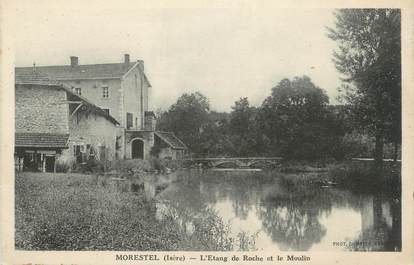 CPA FRANCE 38 "Morestel, L'étang de Roche et le Moulin"