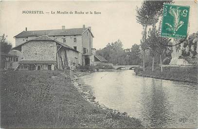 CPA FRANCE 38 " Morestel, Le Moulin de Roche et la Save"