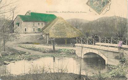 CPA FRANCE 38 " Morestel, Pont d'Iselay et la ferme"