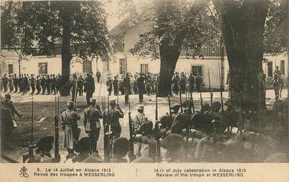 / CPA FRANCE 68 "Revue des troupes à Wesserling, 1915 " / MILITAIRE