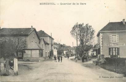CPA FRANCE 38 " Morestel, Quartier de la Gare"