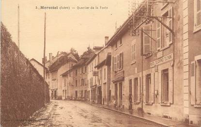 CPA FRANCE 38 " Morestel, Quartier de la Poste"