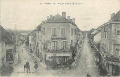 CPA FRANCE 38 " Morestel, Routes de Lyon et d'Arandon"