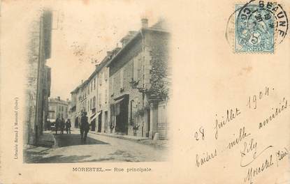 CPA FRANCE 38 " Morestel, Rue principale"