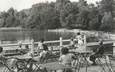 CPSM FRANCE 38 " Morestel, La plage de Roche et sa terrasse"