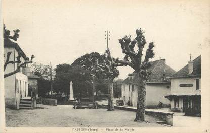 CPA FRANCE 38 " Passins, Place de la Mairie"