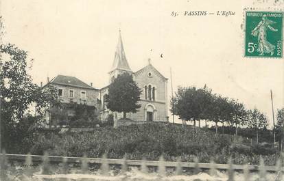 CPA FRANCE 38 " Passins, L'église"