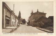 38 Isere CPA FRANCE 38 " Sermerieu, Ecole des filles et Routes de Passins et Morestel"